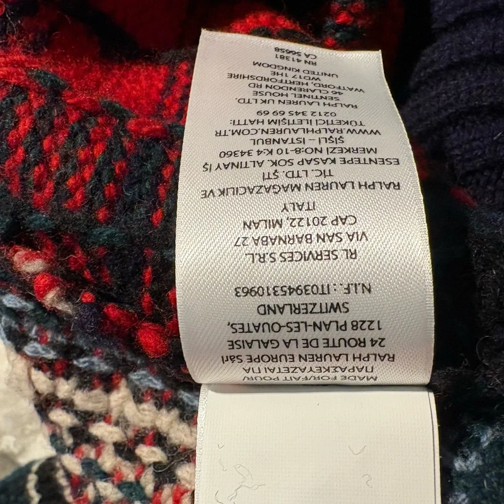 POLO RALPH LAUREN NWT
Wool-Blend Patchwork Plaid Sweater in Sz M - Picture 12 of 12